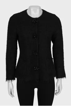 Cardigan with buttons and decor