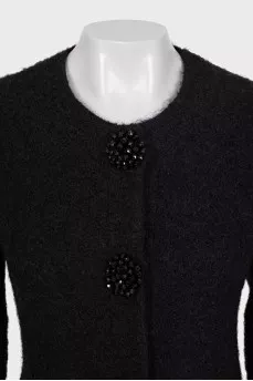 Cardigan with buttons and decor