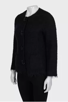 Cardigan with buttons and decor