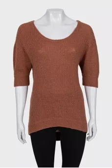 Brown knitted T-shirt