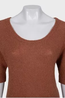 Brown knitted T-shirt