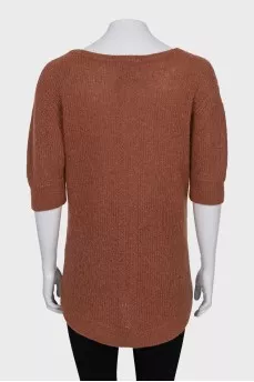 Brown knitted T-shirt