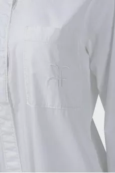 Button down shirt with embroidered brand logo