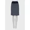 Pinstripe wool skirt