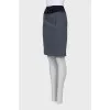 Pinstripe wool skirt