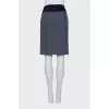 Pinstripe wool skirt