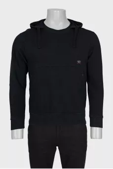 Men's hoodie with a patch