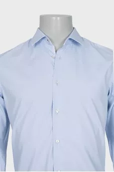 Men's straight shirt in light blue