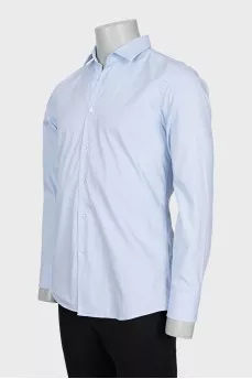 Men's straight shirt in light blue