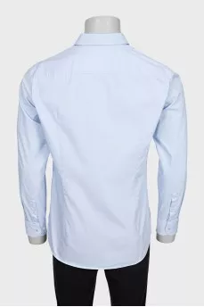 Men's straight shirt in light blue