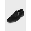 Men's black suede shoes