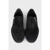 Men's black suede shoes