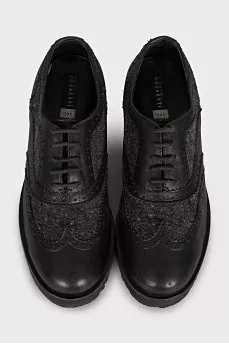 Brown leather brogues