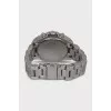 Silver round watch