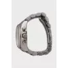 Silver round watch