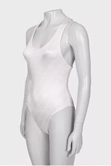 Swimsuit with a signature monogram