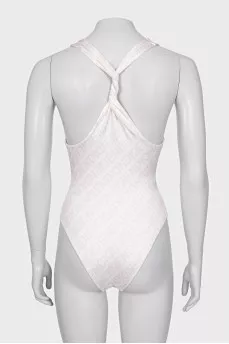 Swimsuit with a signature monogram