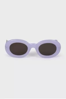 Sunglasses with a brand logo