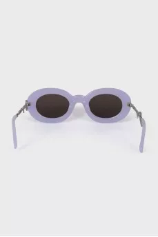 Sunglasses with a brand logo