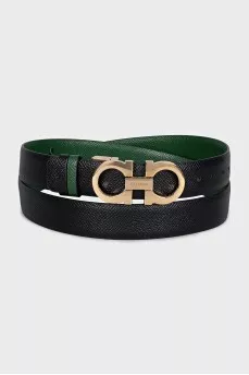 Reversible green belt with logo