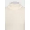 White turtleneck sweater