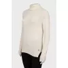 White turtleneck sweater