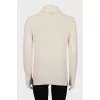 White turtleneck sweater
