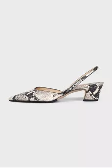 Animal print slingbacks