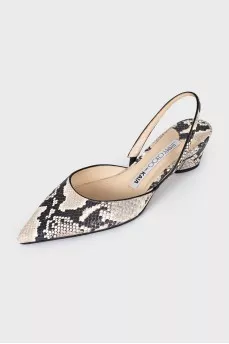 Animal print slingbacks