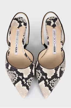 Animal print slingbacks