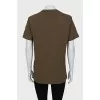 Green T-shirt with embroidery