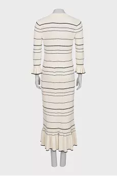 Bodycon dress with buttons and tag