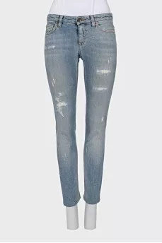 Ripped skinny fit jeans