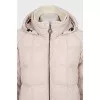 Pink down jacket with a hood