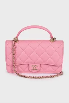 Розовая сумка Mini Flap Bag