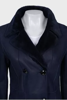 Reversible lambskin coat