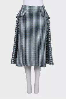 Wool skirt with silk lining