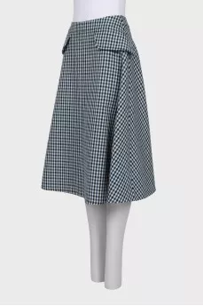 Wool skirt with silk lining