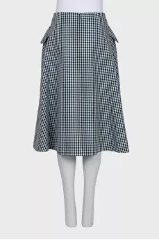 Wool skirt with silk lining