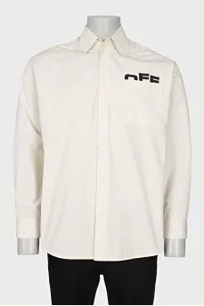 Men's shirt with a print on the back