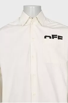 Men's shirt with a print on the back