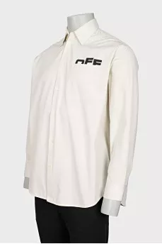 Men's shirt with a print on the back
