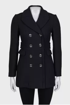 Blue cropped coat