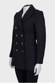 Blue cropped coat