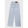 Wide-leg jeans with patch pockets