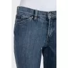 Blue low-rise flared jeans