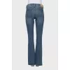 Blue low-rise flared jeans