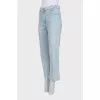 Light blue straight fit jeans with tag