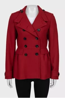Cropped red coat