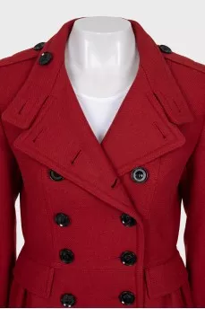Cropped red coat
